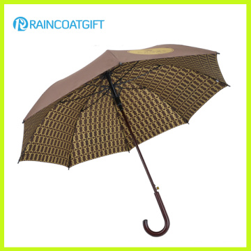 Manteiga de madeira Guarda-chuva Adversando Straight Custom Printed Golf Umbrella 8ribs